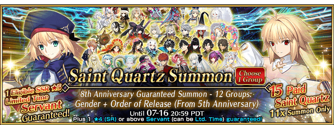FGO 8th Anniversary Guaranteed Lucky Bag Summon